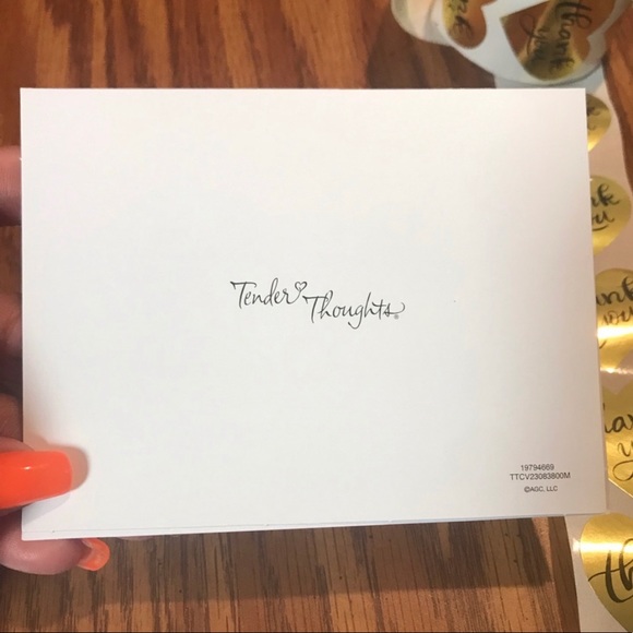 6 Thank You Cards with Stickers - Picture 3 of 3